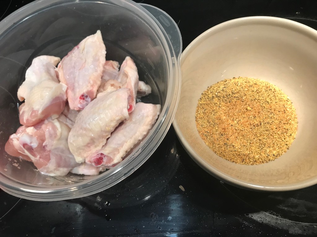 chicken wings with seasoning dry rub