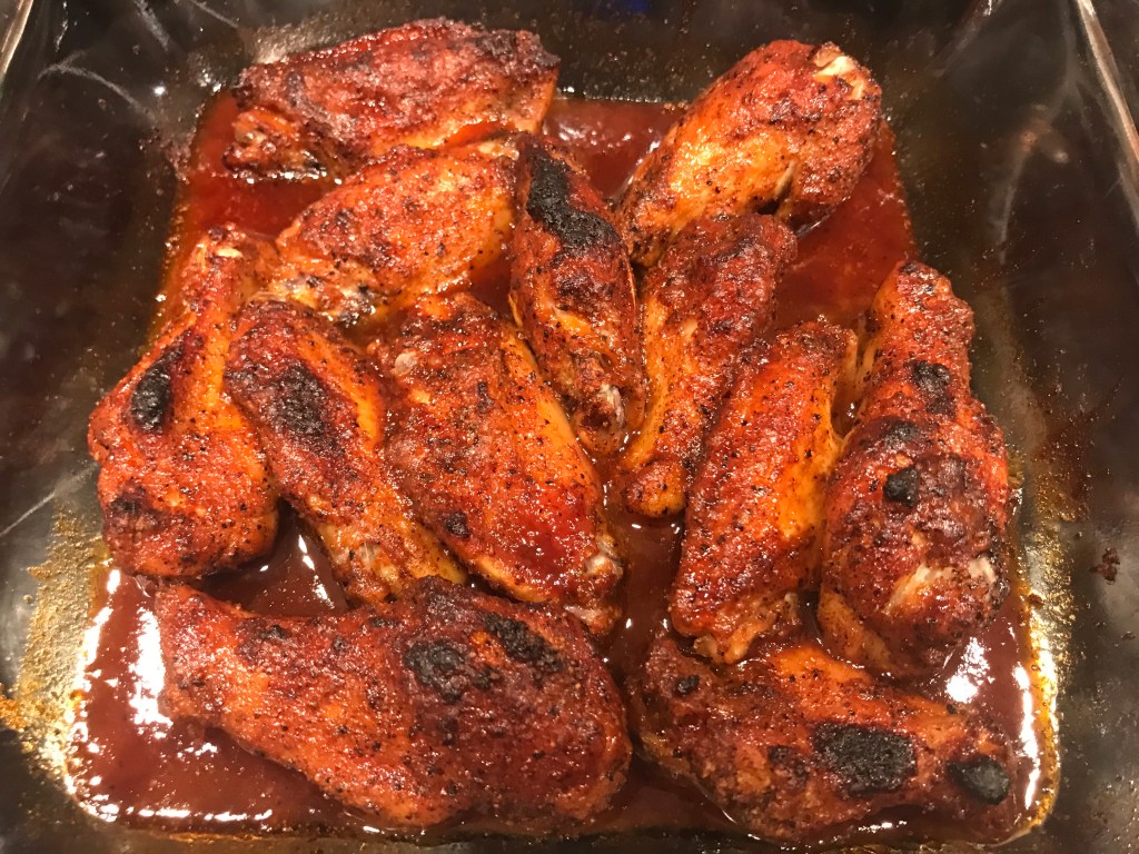 Spicy Baked Chicken Wings with BBQ Sauce