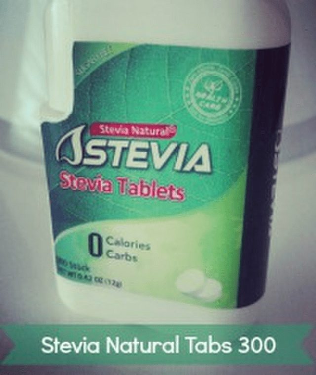 bottle of stevia tablets