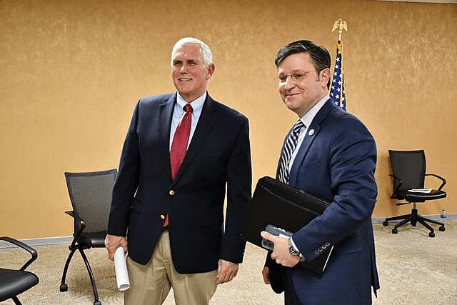 Mike Johnson with Mike Pence